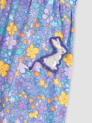 JoJo Maman Bébé Lilac Purple Floral Peter Pan Pet In Pocket Jersey Dress - Image 3 of 3