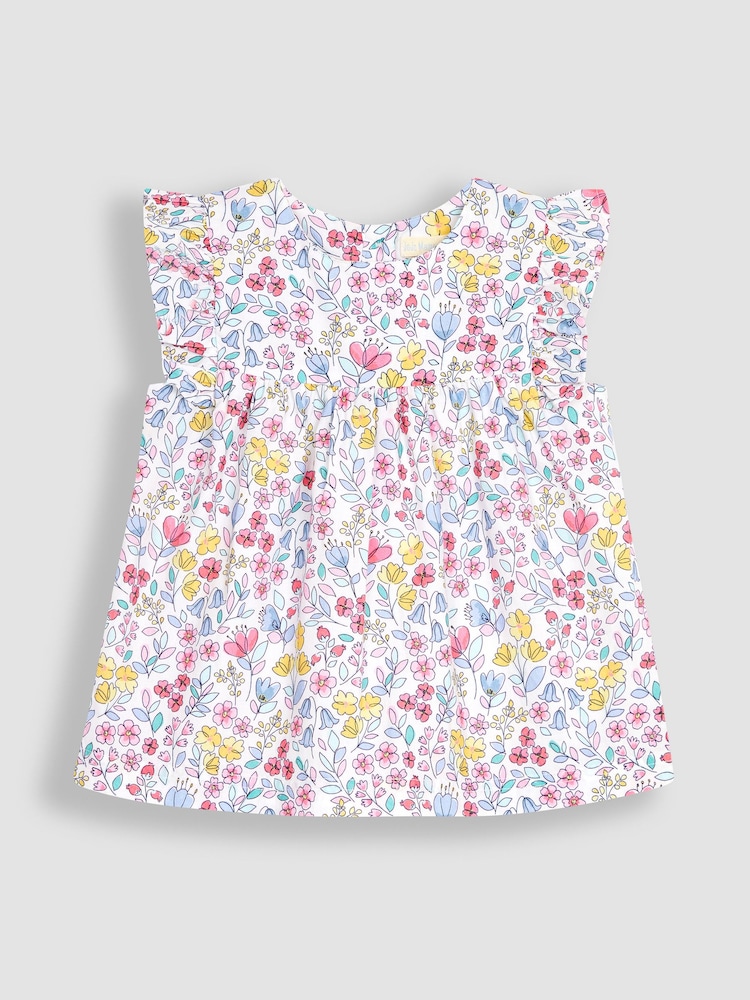 JoJo Maman Bébé White Meadow Floral Blouse - Image 1 of 3