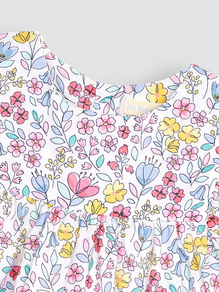 JoJo Maman Bébé White Meadow Floral Blouse - Image 2 of 3