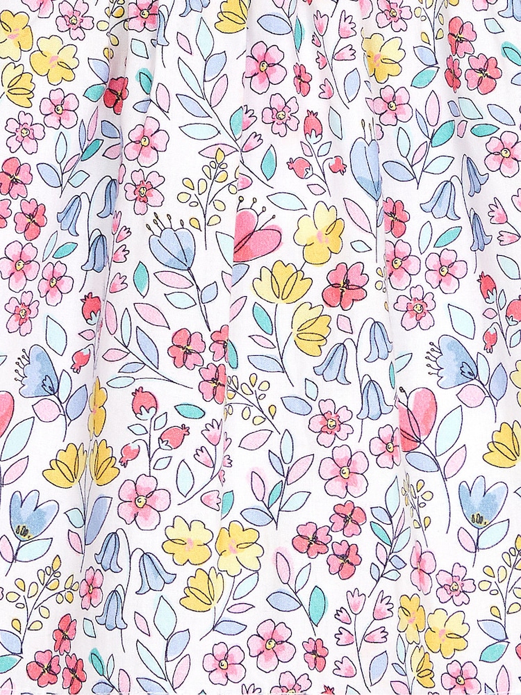 JoJo Maman Bébé White Meadow Floral Blouse - Image 3 of 3