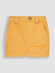 JoJo Maman Bébé Mustard  Yellow Twill Chino Shorts - Image 1 of 3