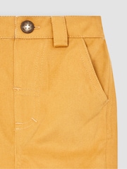 JoJo Maman Bébé Mustard  Yellow Twill Chino Shorts - Image 2 of 3