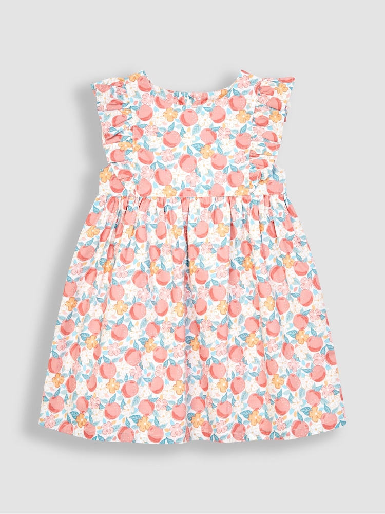 JoJo Maman Bébé Pink Peach Pretty Summer Dress - Image 1 of 3