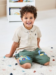 JoJo Maman Bébé Natural Polo Shirt - Image 1 of 5