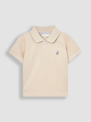 JoJo Maman Bébé Natural Polo Shirt - Image 3 of 5