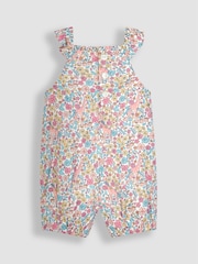 JoJo Maman Bébé Pink Giraffe Floral Sunsuit - Image 2 of 3