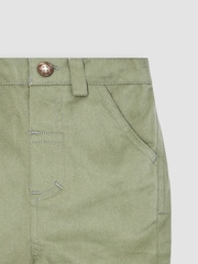 JoJo Maman Bébé Khaki Green Twill Chino Shorts - Image 2 of 3