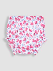 JoJo Maman Bébé Pink Strawberry Bloom Smocked Baby Dress With Knickers - Image 3 of 4