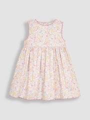 JoJo Maman Bébé Pink Giraffe Floral Summer Dress - Image 1 of 3