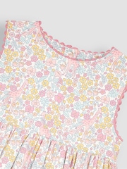 JoJo Maman Bébé Pink Giraffe Floral Summer Dress - Image 2 of 3