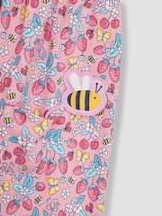Vestido con estampado floral y cuello bebé con animalito en el bolsillo de punto de Jojo Maman Bébé - Imagen 6 de 7