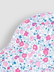 JoJo Maman Bébé Pink Ladybird Ditsy Floral Floppy Sun Hat - Image 2 of 3