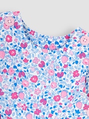 Jojo Maman Bébé Geblümte Latzhose mit Tasche und Applikation - Bild 5 von 5