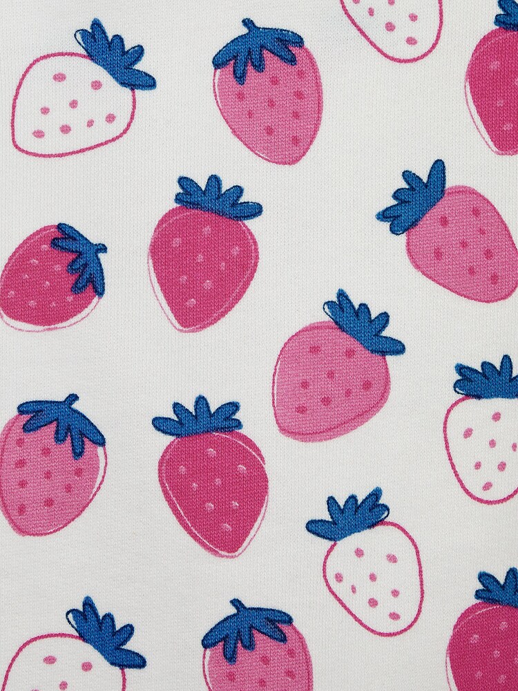 JoJo Maman Bébé Pink Strawberry Print Jersey Sweatshirt - Image 4 of 4 JoJo Maman Bébé Pink Strawberry Print Jersey Sweatshirt - Image 4 of 4