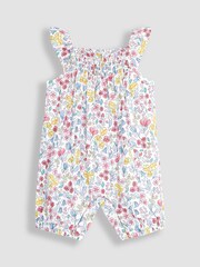 JoJo Maman Bébé Pink Meadow Floral Sunsuit - Image 1 of 3