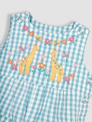 Ogrodniczki Jojo Maman Bébé z aplikacją i wzorem w kratę gingham - Image 3 of 4
