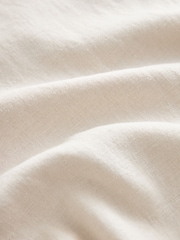 Ecru White Linen Viscose Drawstring Trousers - Image 9 of 9