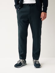 Black Linen Viscose Drawstring Trousers - Image 1 of 7