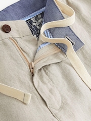 Stone Signature Leomaster Italian Delave 100% Linen Drawstring Trousers - Image 10 of 10