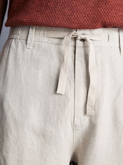 Stone Signature Leomaster Italian Delave 100% Linen Drawstring Trousers - Image 5 of 10