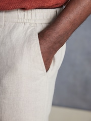 Stone Signature Leomaster Italian Delave 100% Linen Drawstring Trousers - Image 6 of 10