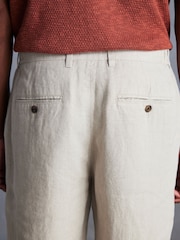 Stone Signature Leomaster Italian Delave 100% Linen Drawstring Trousers - Image 7 of 10