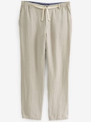Stone Signature Leomaster Italian Delave 100% Linen Drawstring Trousers - Image 8 of 10