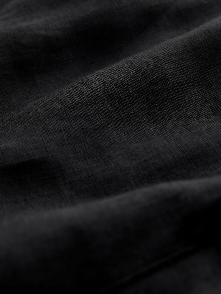 Black Signature Leomaster Italian Delave 100% Linen Drawstring Trousers - Image 12 of 12