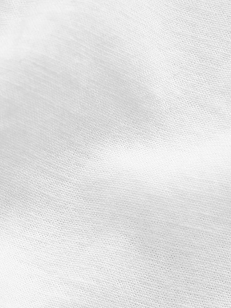 White Linen Viscose Drawstring Trousers - Image 13 of 13