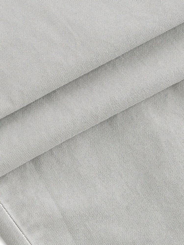 Light Grey Belted Linen Blend Trousers - Image 12 of 12