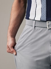 Light Grey Belted Linen Blend Trousers - Image 6 of 12