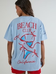 Skinnydip Blue Club California T-Shirt - Image 4 of 5