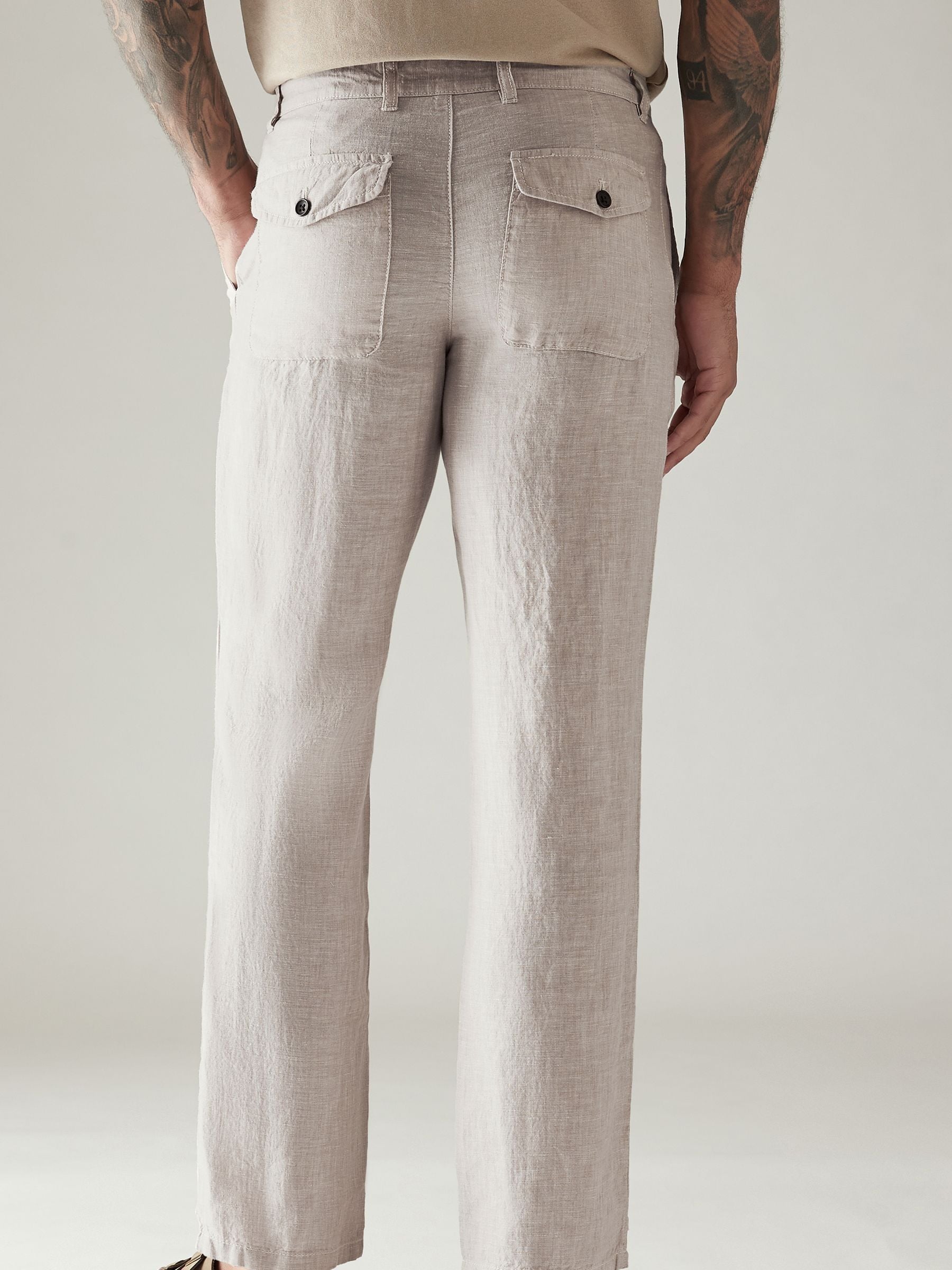 Buy Light Grey 100% Linen Drawstring Trousers from Next USA Buy Light Grey 100% Linen Drawstring Trousers from Next USA