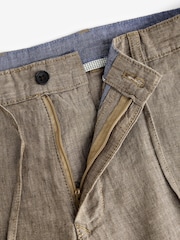 Neutral 100% Linen Drawstring Trousers - Image 7 of 8