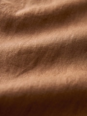 Rust Brown 100% Linen Drawstring Trousers - Image 11 of 11
