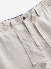 Light Grey Signature Leomaster Italian Delave 100% Linen Drawstring Trousers - Image 10 of 12