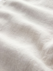 Light Grey Signature Leomaster Italian Delave 100% Linen Drawstring Trousers - Image 12 of 12