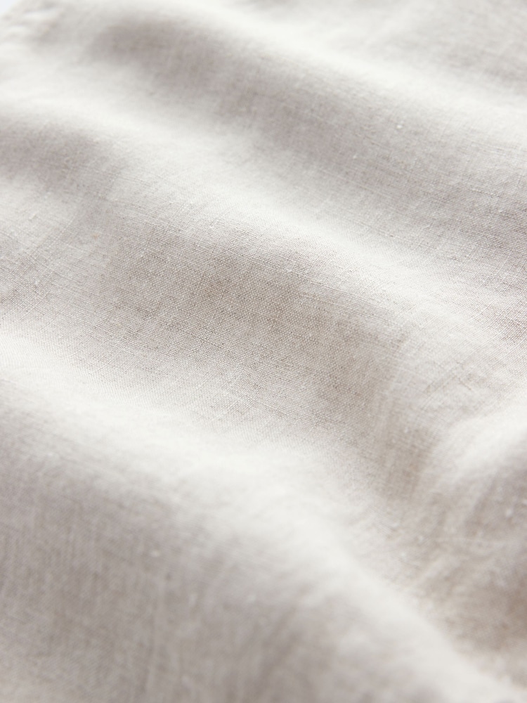 Light Grey Signature Leomaster Italian Delave 100% Linen Drawstring Trousers - Image 12 of 12