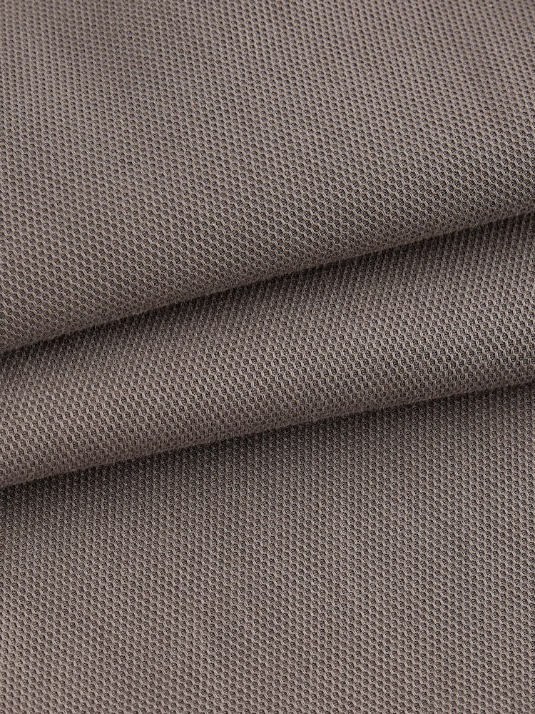 Mushroom Brown Slim Fit Textured Belted Trousers - Image 5 of 5