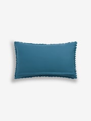 Blue 40 x 59cm Global Bobble 100% Cotton Cushion - Image 2 of 3
