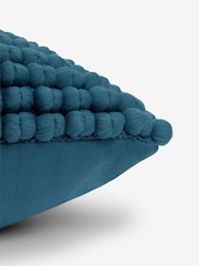 Blue 40 x 59cm Global Bobble 100% Cotton Cushion - Image 3 of 3