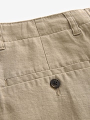 Stone Natural Linen Viscose Drawstring Trousers - Image 10 of 11
