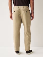 Stone Natural Linen Viscose Drawstring Trousers - Image 2 of 11