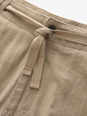 Stone Natural Linen Viscose Drawstring Trousers - Image 8 of 11