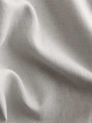 Grey Light Linen Viscose Drawstring Trousers - Image 10 of 10