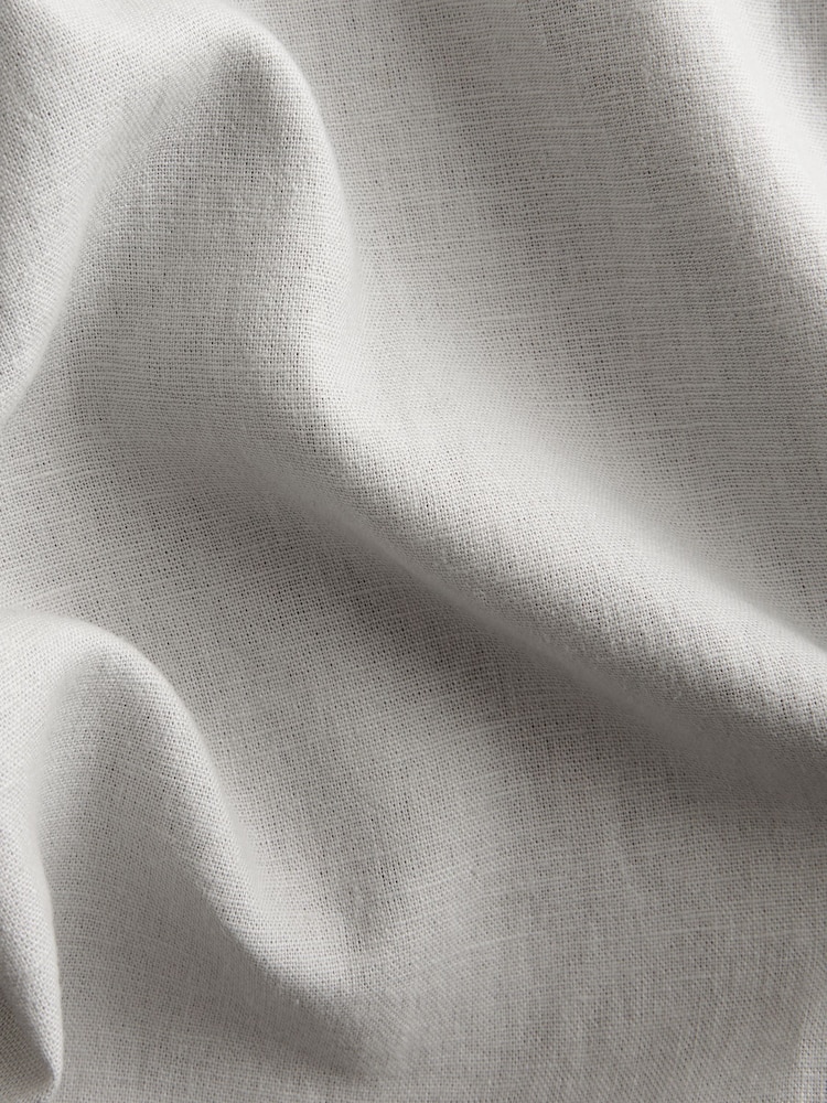 Grey Light Linen Viscose Drawstring Trousers - Image 10 of 10