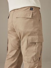 Stone Relaxed Fit Ripstop Cargo 100% Cotton Trousers - Image 5 of 10