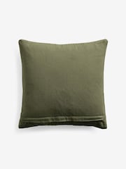 Dark Sage Green 43 x 43cm Hemmingway Textured Bobble Cushion - Image 4 of 5
