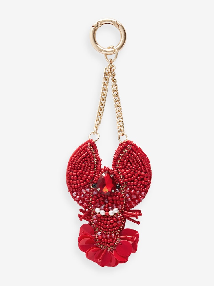 Red Lobster Beaded Keyring - Image 1 of 1