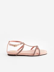 Blassrosa - Forever Comfort® Verzierte Riemensandalen - Bild 2 von 6